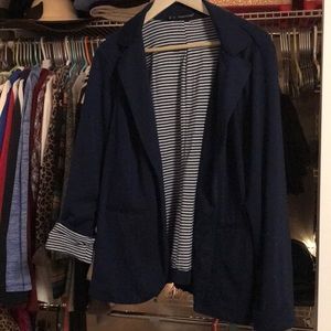 Navy Blue cotton blazer